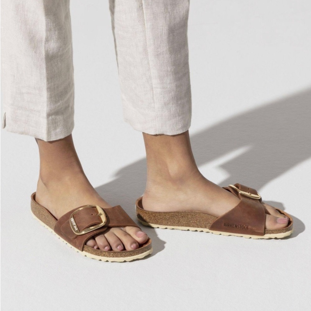 Birkenstock Madrid Big Buckle Cognac